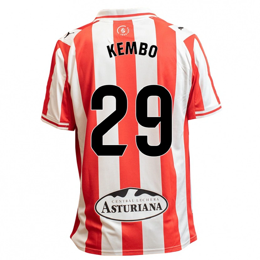 Danxen Kinder Yann Kembo #29 Weiß Rot Heimtrikot Trikot 2025/26 T-Shirt Österreich