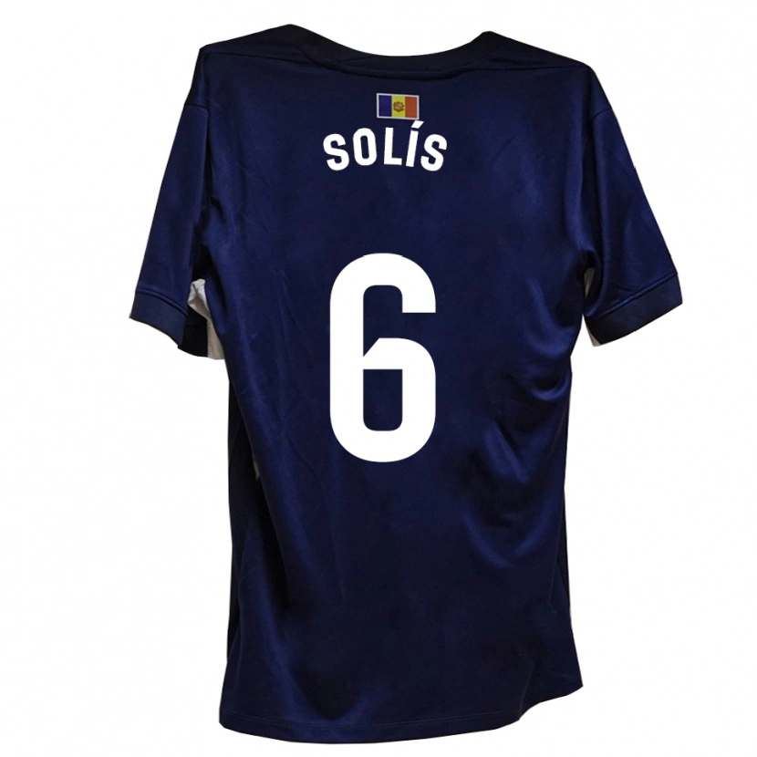Danxen Kinder Alberto Solís #6 Marineblau Weiß Heimtrikot Trikot 2025/26 T-Shirt Österreich