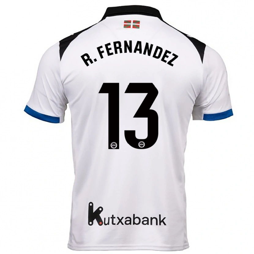 Danxen Kinder Raúl Fernández #13 Weiß Blau Auswärtstrikot Trikot 2025/26 T-Shirt Österreich