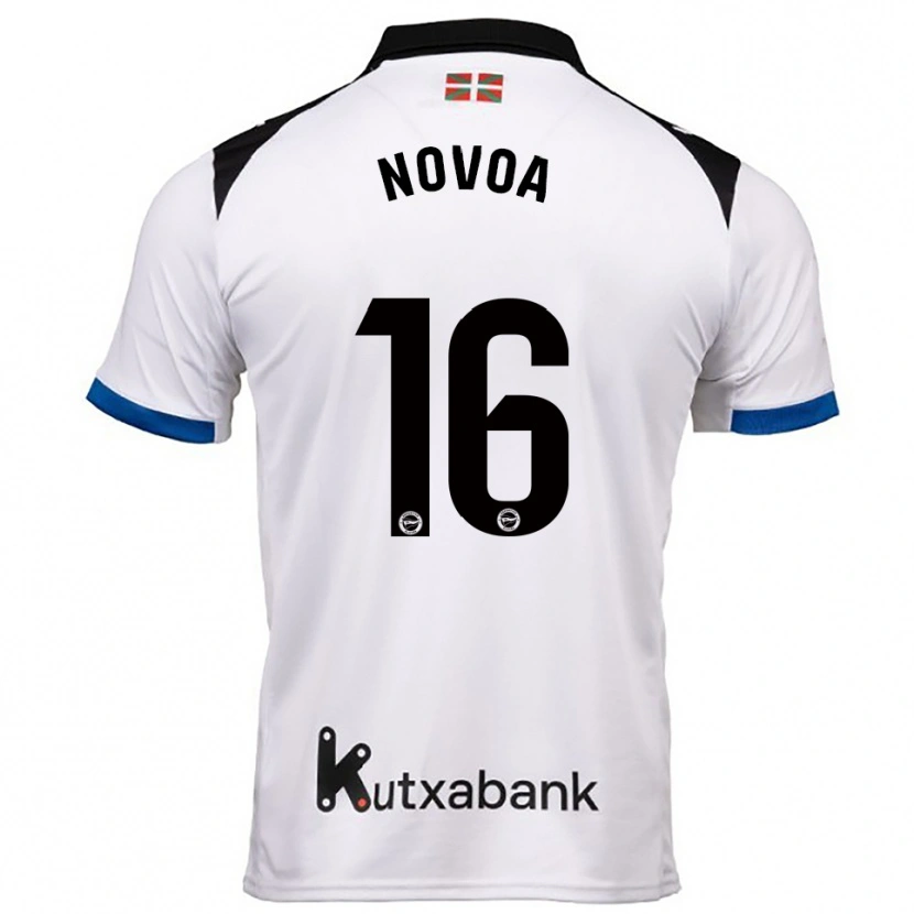Danxen Kinder Hugo Novoa #16 Weiß Blau Auswärtstrikot Trikot 2025/26 T-Shirt Österreich
