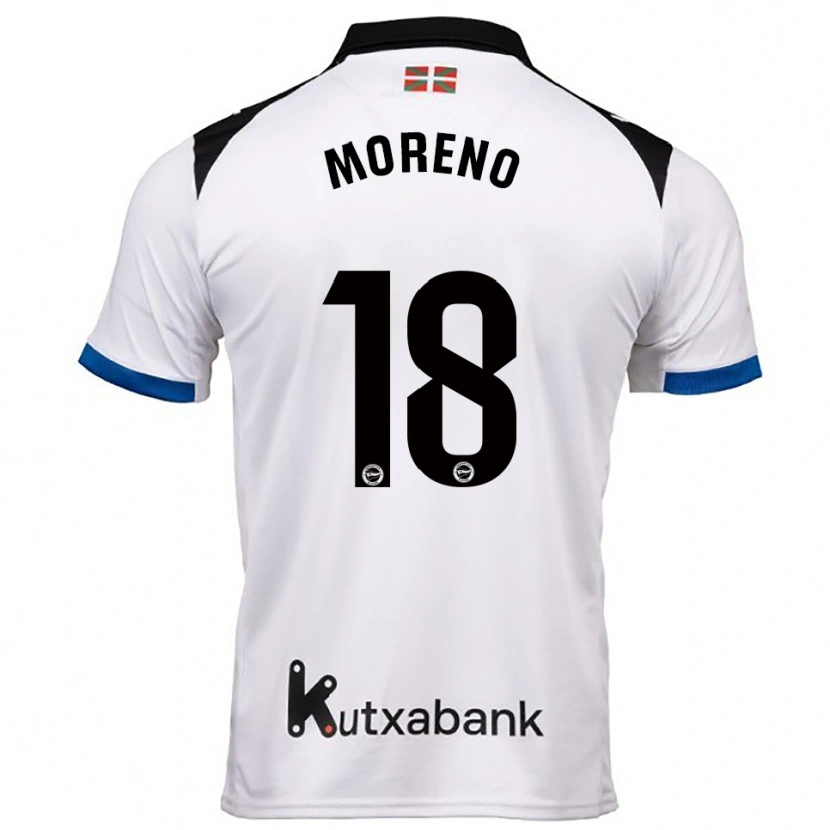 Danxen Kinder Laura Moreno #18 Weiß Blau Auswärtstrikot Trikot 2025/26 T-Shirt Österreich