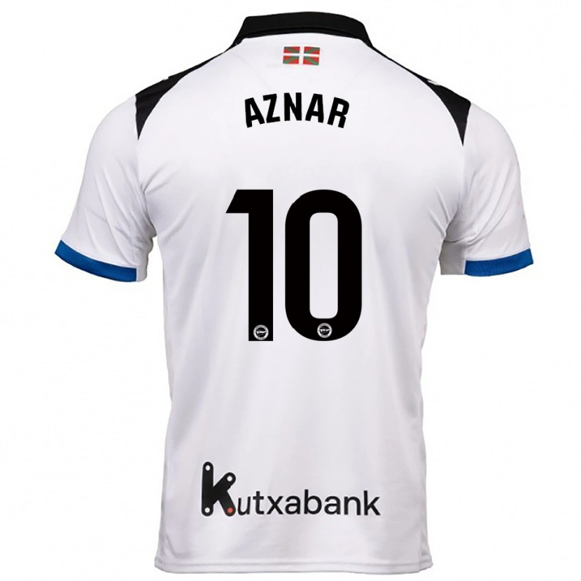 Danxen Kinder Alba Aznar #10 Weiß Blau Auswärtstrikot Trikot 2025/26 T-Shirt Österreich
