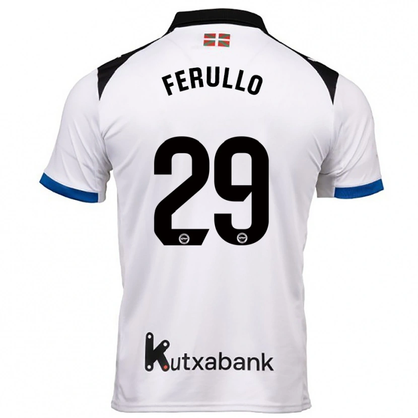 Danxen Kinder Flavio Ferullo #29 Weiß Blau Auswärtstrikot Trikot 2025/26 T-Shirt Österreich