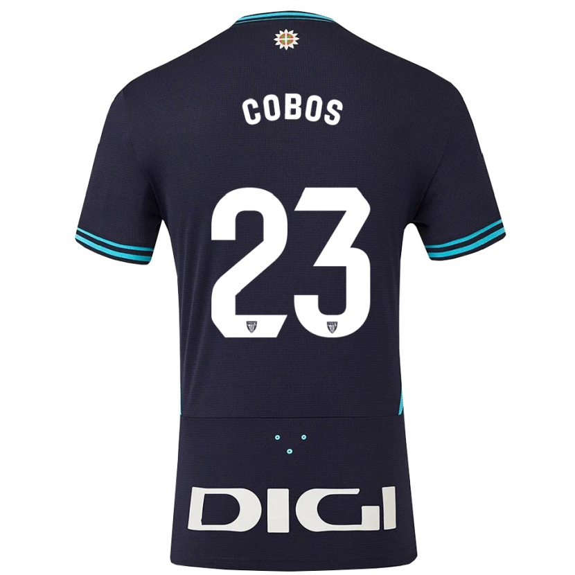 Danxen Kinder Alain Cobos #23 Marine Himmelblau Auswärtstrikot Trikot 2025/26 T-Shirt Österreich