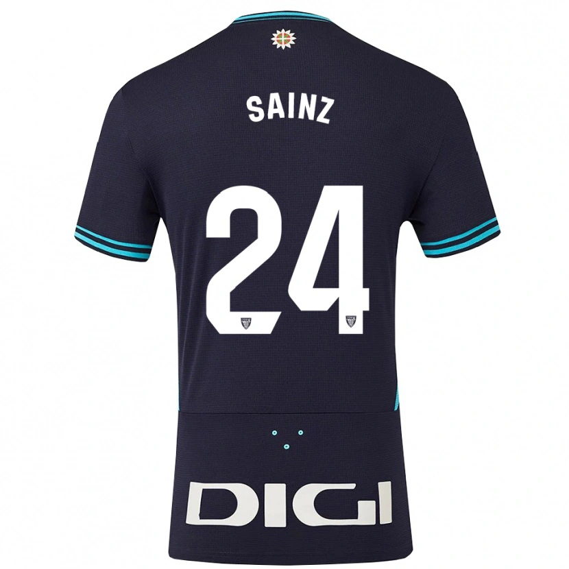Danxen Kinder Iñigo Sainz #24 Marine Himmelblau Auswärtstrikot Trikot 2025/26 T-Shirt Österreich