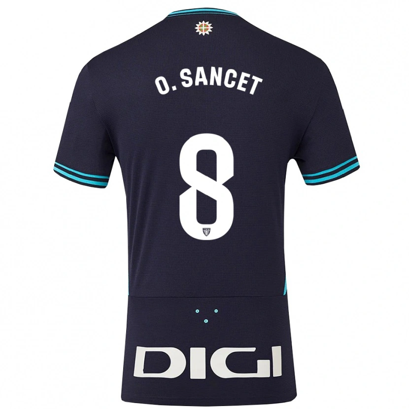 Danxen Kinder Oihan Sancet #8 Marine Himmelblau Auswärtstrikot Trikot 2025/26 T-Shirt Österreich
