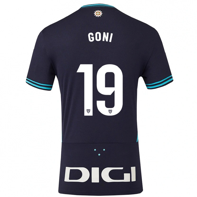 Danxen Kinder Marcos Goñi #19 Marine Himmelblau Auswärtstrikot Trikot 2025/26 T-Shirt Österreich