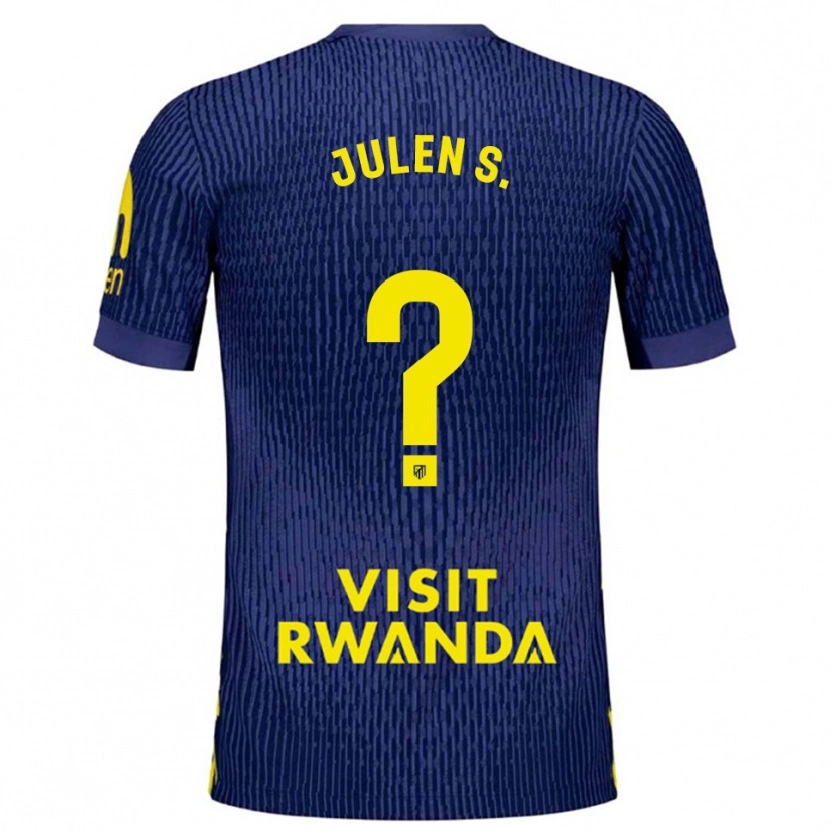 Danxen Kinder Julen Sánchez #0 Marine Gelb Auswärtstrikot Trikot 2025/26 T-Shirt Österreich
