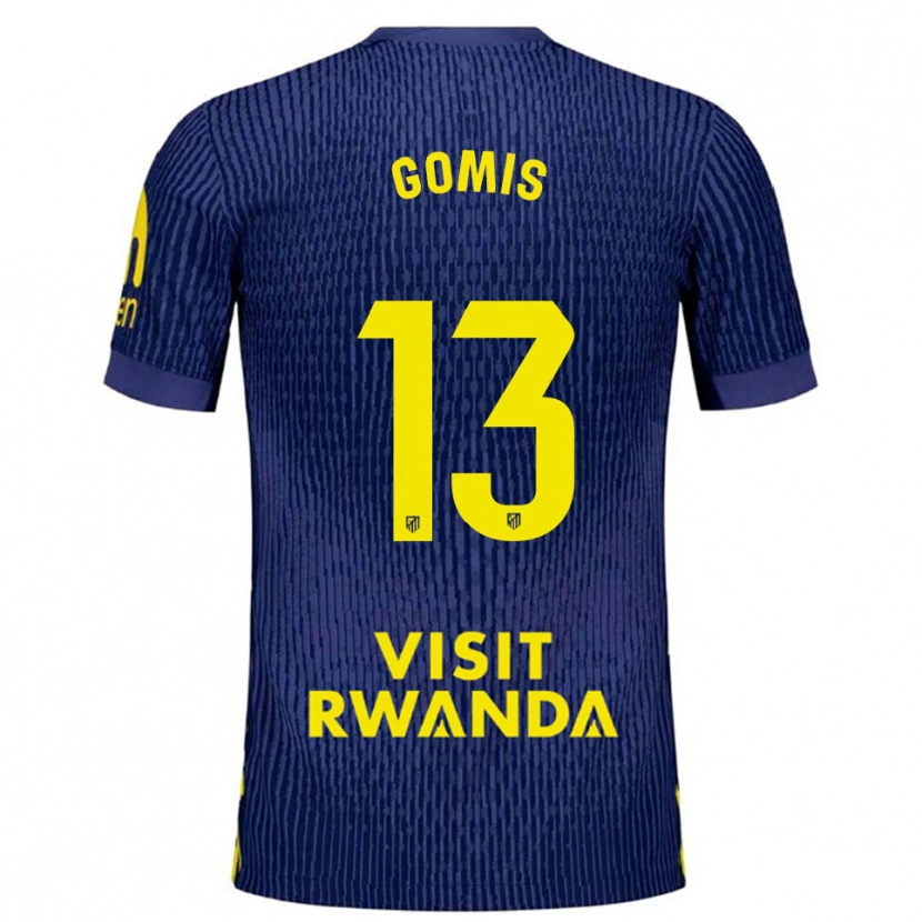 Danxen Kinder Antonio Gomis #13 Marine Gelb Auswärtstrikot Trikot 2025/26 T-Shirt Österreich
