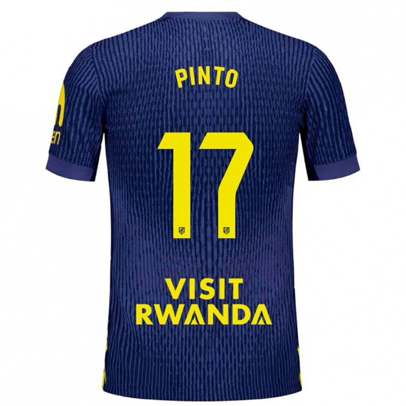 Danxen Kinder Tatiana Pinto #17 Marine Gelb Auswärtstrikot Trikot 2025/26 T-Shirt Österreich