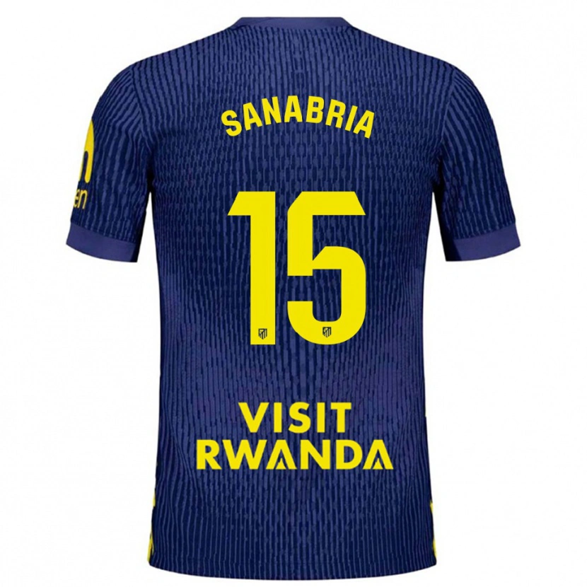 Danxen Kinder Juan Sanabria #15 Marine Gelb Auswärtstrikot Trikot 2025/26 T-Shirt Österreich