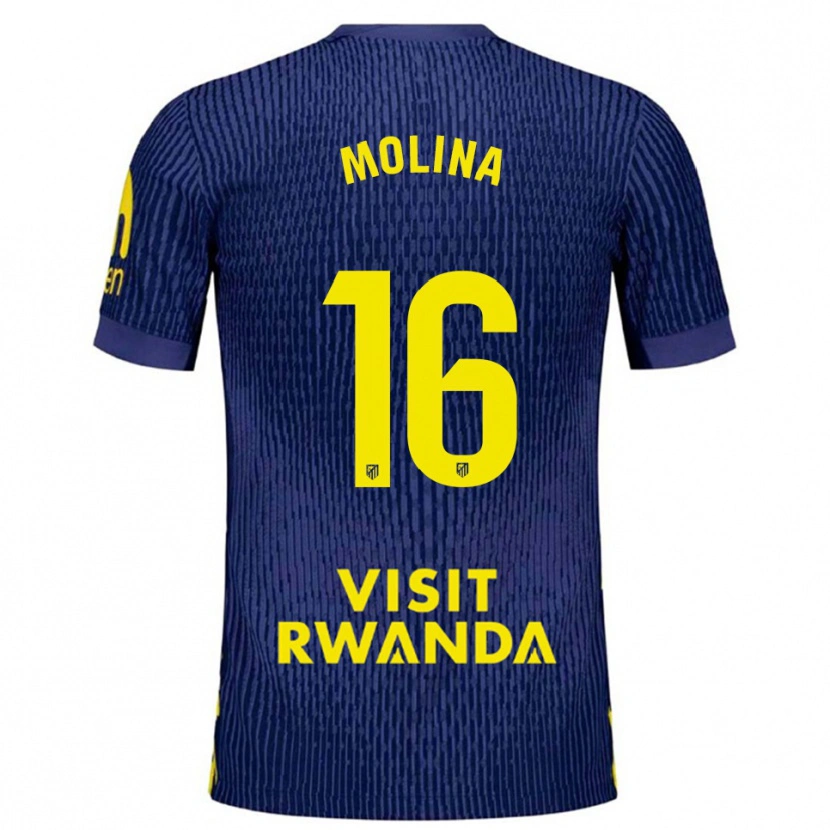 Danxen Kinder Nahuel Molina #16 Marine Gelb Auswärtstrikot Trikot 2025/26 T-Shirt Österreich