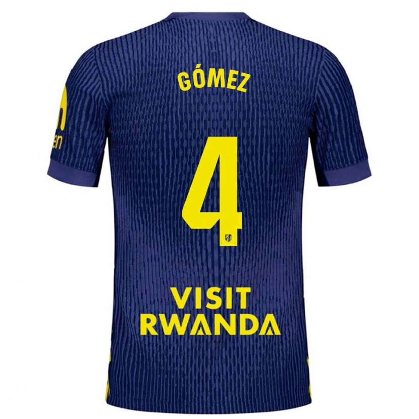 Danxen Kinder Mariano Gómez #4 Marine Gelb Auswärtstrikot Trikot 2025/26 T-Shirt Österreich