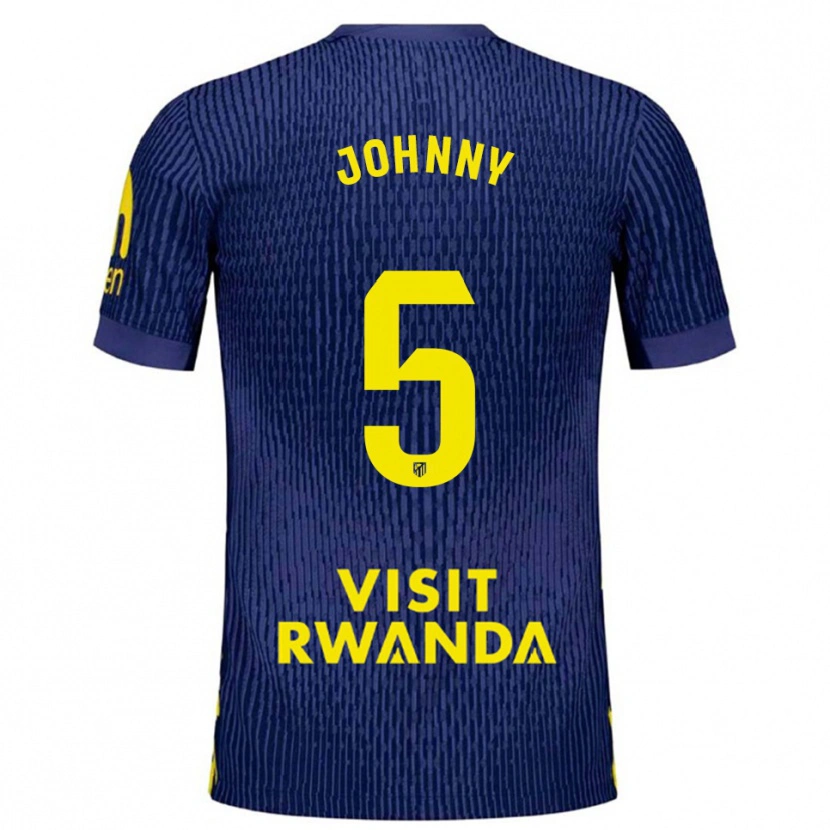 Danxen Kinder Johnny Cardoso #5 Marine Gelb Auswärtstrikot Trikot 2025/26 T-Shirt Österreich