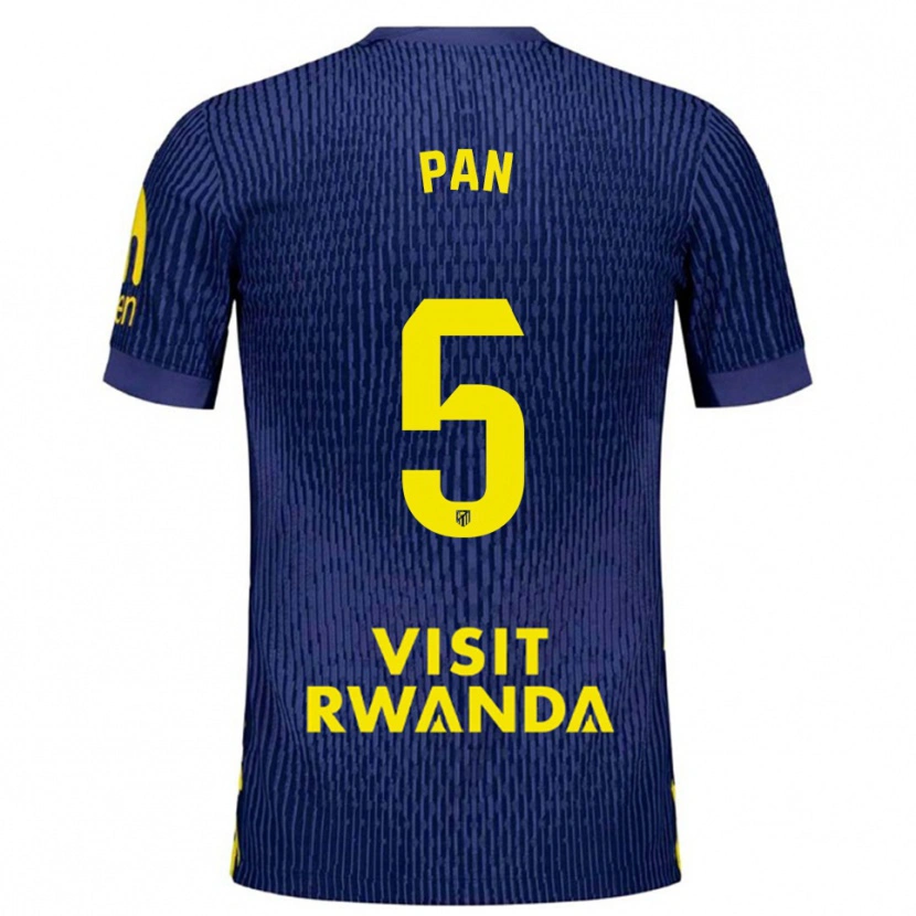Danxen Kinder Pablo Pan #5 Marine Gelb Auswärtstrikot Trikot 2025/26 T-Shirt Österreich