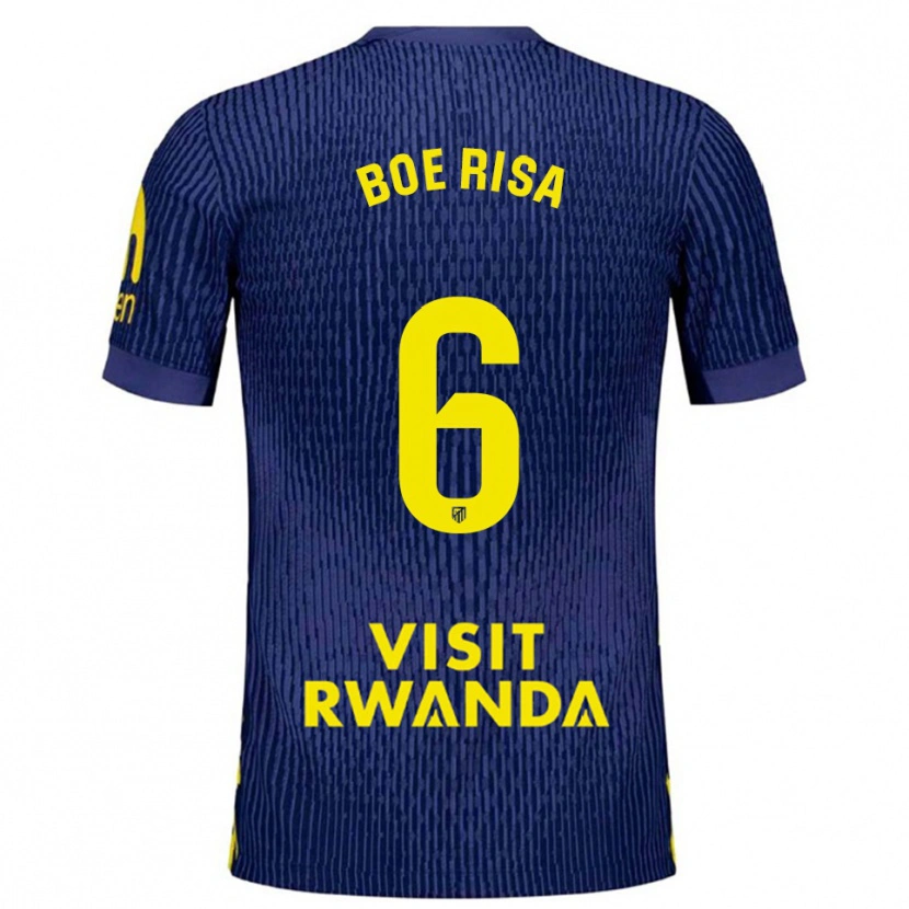 Danxen Kinder Vilde Bøe Risa #6 Marine Gelb Auswärtstrikot Trikot 2025/26 T-Shirt Österreich