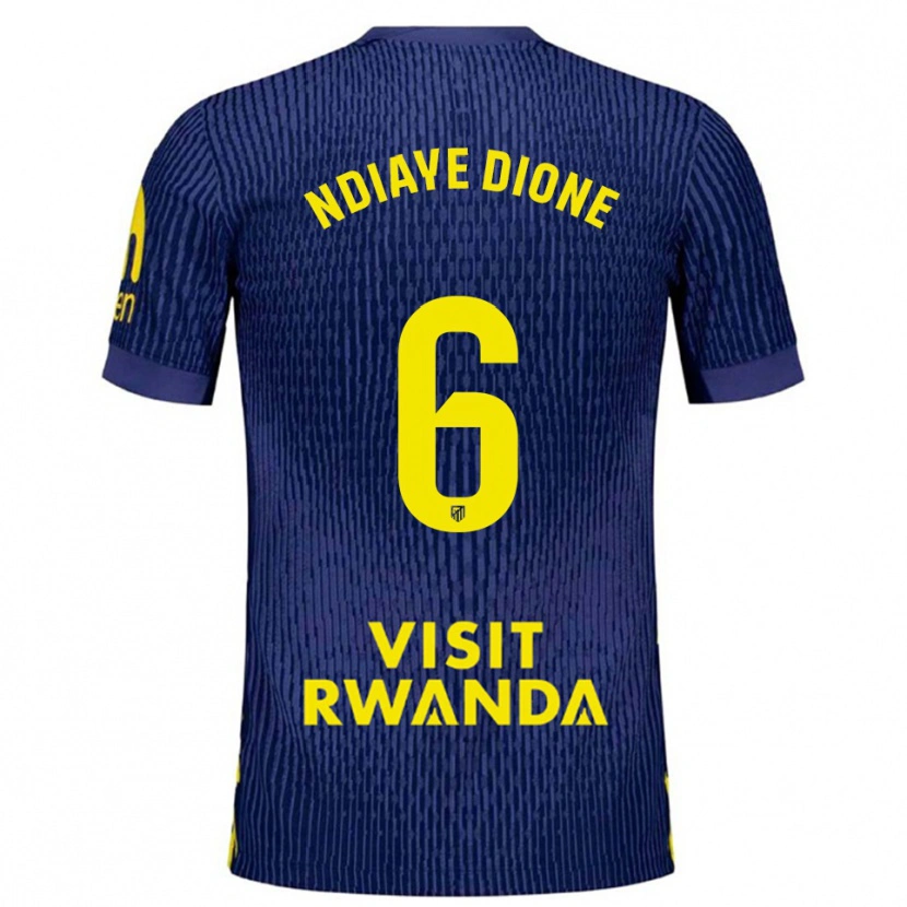 Danxen Kinder Assane Ndiaye Dione #6 Marine Gelb Auswärtstrikot Trikot 2025/26 T-Shirt Österreich
