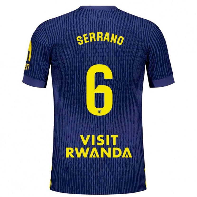 Danxen Kinder Javi Serrano #6 Marine Gelb Auswärtstrikot Trikot 2025/26 T-Shirt Österreich