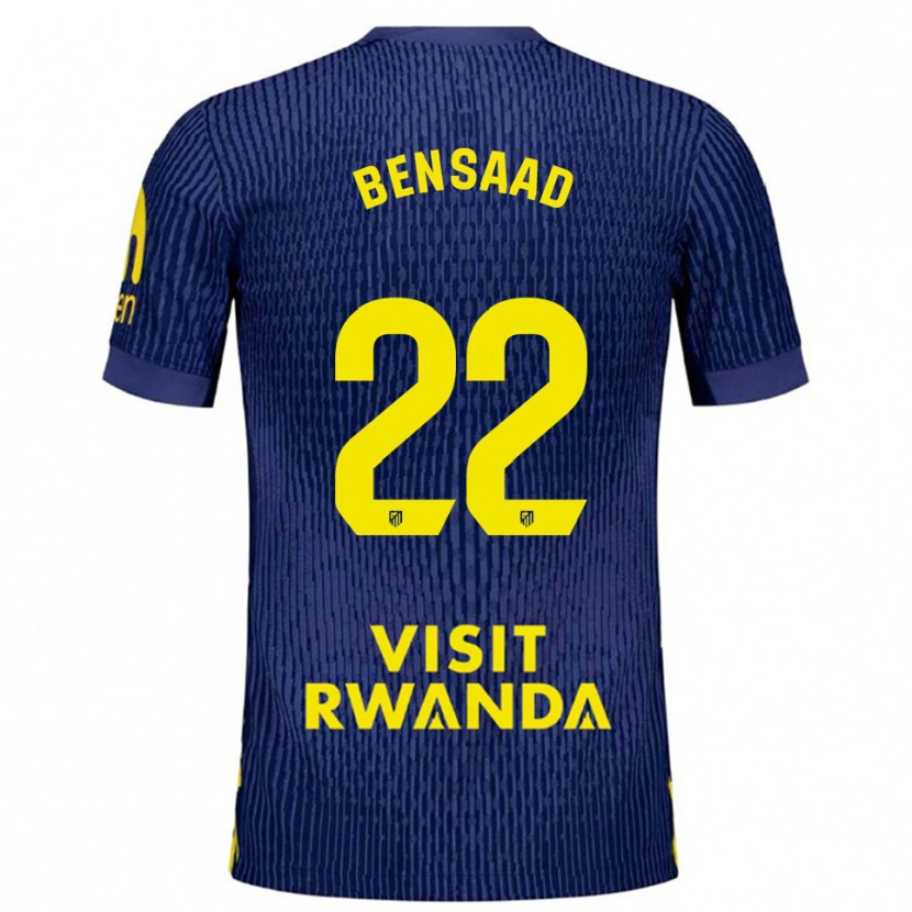 Danxen Kinder Adnane Bensaad #22 Marine Gelb Auswärtstrikot Trikot 2025/26 T-Shirt Österreich