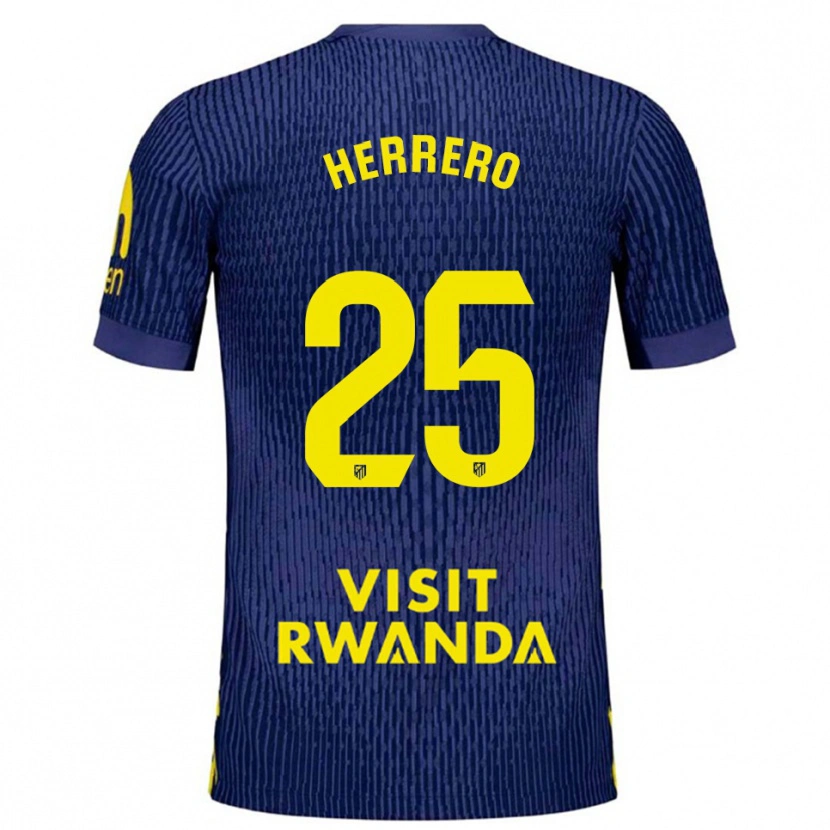 Danxen Kinder Alex Herrero #25 Marine Gelb Auswärtstrikot Trikot 2025/26 T-Shirt Österreich