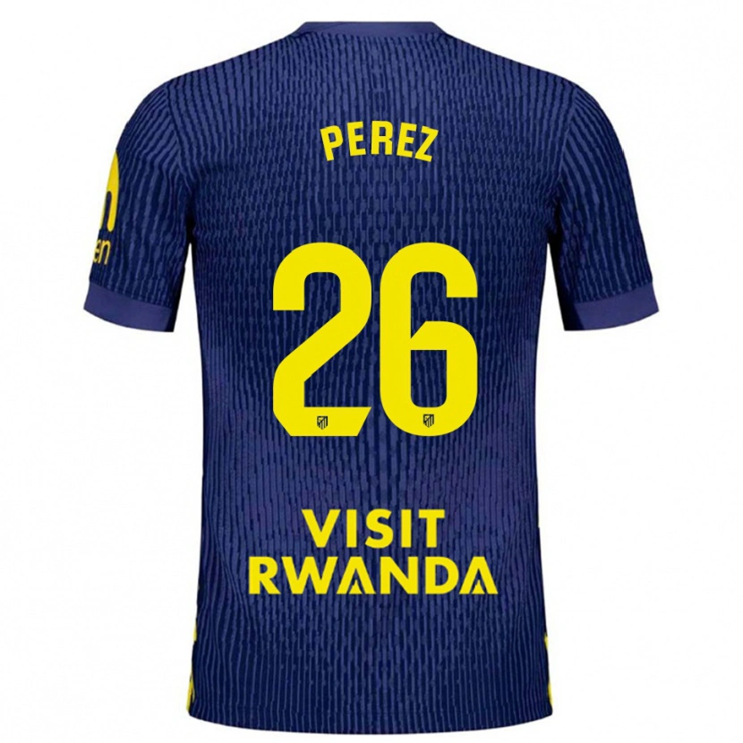 Danxen Kinder Xenia Perez #26 Marine Gelb Auswärtstrikot Trikot 2025/26 T-Shirt Österreich