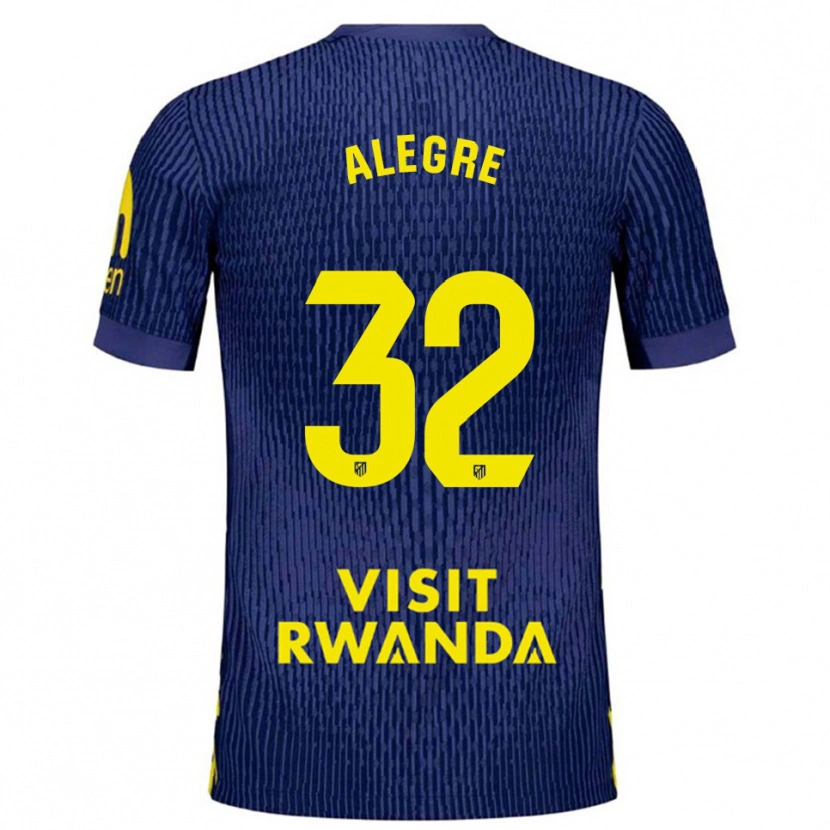 Danxen Kinder Juan Alegre #32 Marine Gelb Auswärtstrikot Trikot 2025/26 T-Shirt Österreich