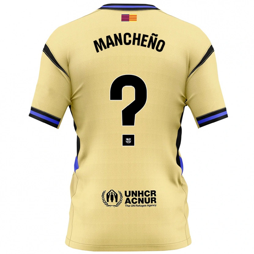 Danxen Kinder Pol Mancheño #0 Gelb Schwarz Auswärtstrikot Trikot 2025/26 T-Shirt Österreich