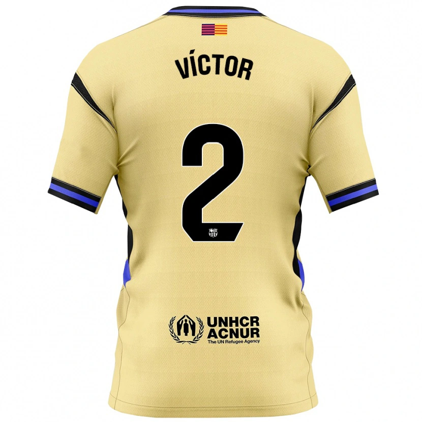 Danxen Kinder Guillem Víctor #2 Gelb Schwarz Auswärtstrikot Trikot 2025/26 T-Shirt Österreich