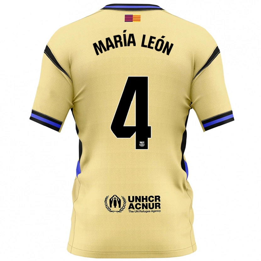 Danxen Kinder María Pilar León #4 Gelb Schwarz Auswärtstrikot Trikot 2025/26 T-Shirt Österreich
