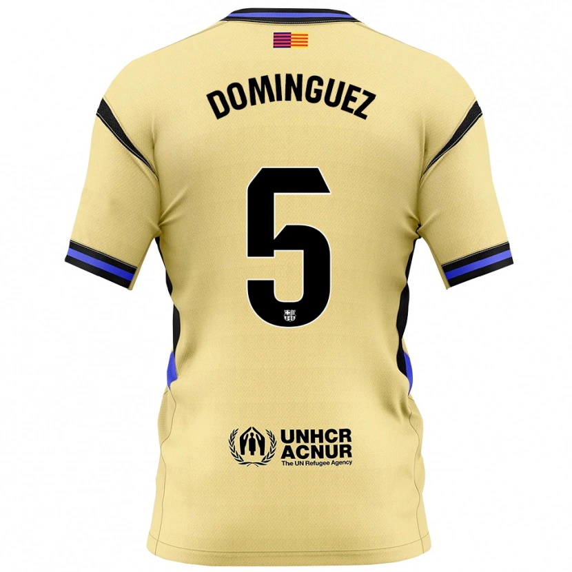Danxen Kinder Sergi Dominguez #5 Gelb Schwarz Auswärtstrikot Trikot 2025/26 T-Shirt Österreich