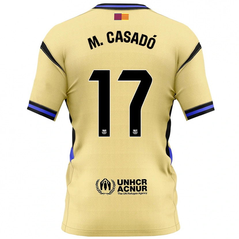 Danxen Kinder Marc Casadó #17 Gelb Schwarz Auswärtstrikot Trikot 2025/26 T-Shirt Österreich