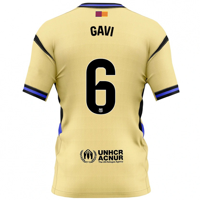 Danxen Kinder Gavi #6 Gelb Schwarz Auswärtstrikot Trikot 2025/26 T-Shirt Österreich
