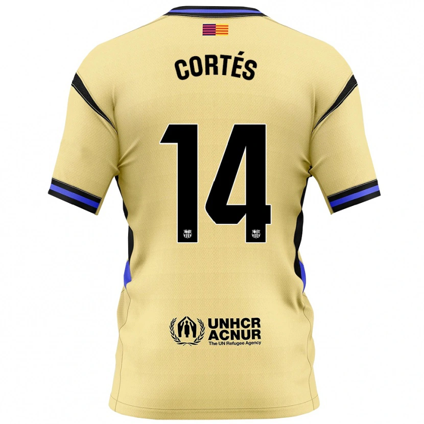 Danxen Kinder Álvaro Cortés #14 Gelb Schwarz Auswärtstrikot Trikot 2025/26 T-Shirt Österreich