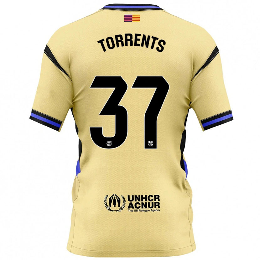 Danxen Kinder Jofre Torrents #37 Gelb Schwarz Auswärtstrikot Trikot 2025/26 T-Shirt Österreich