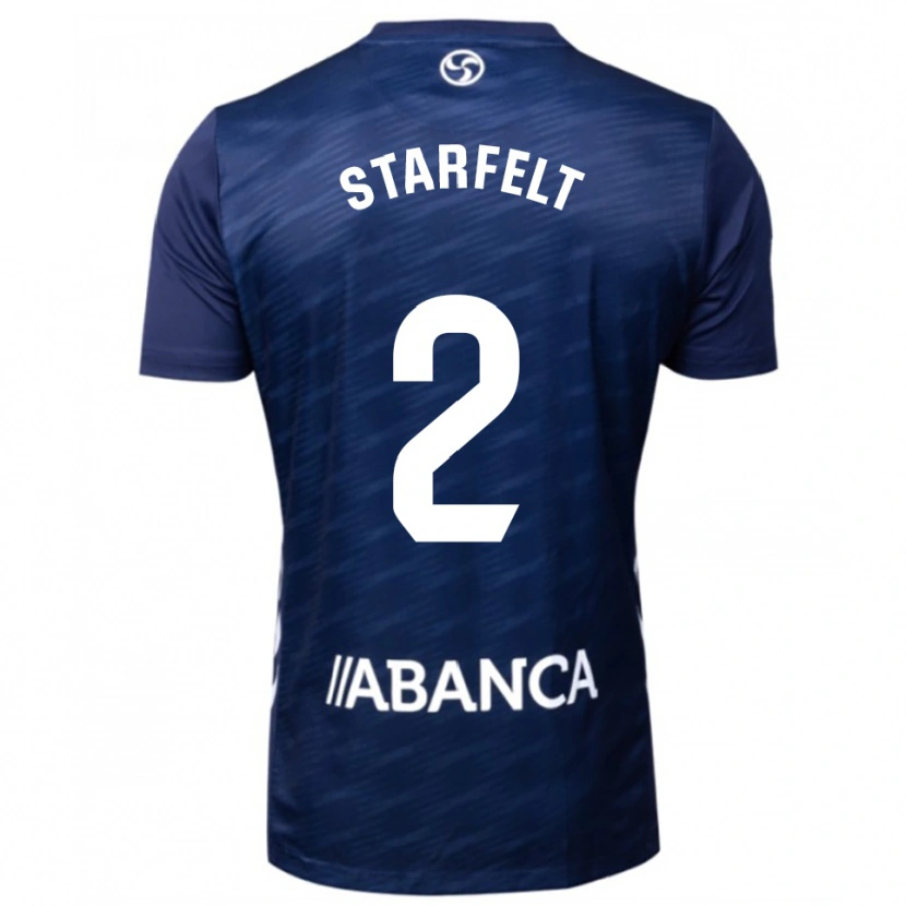Danxen Kinder Carl Starfelt #2 Marine Weiß Auswärtstrikot Trikot 2025/26 T-Shirt Österreich