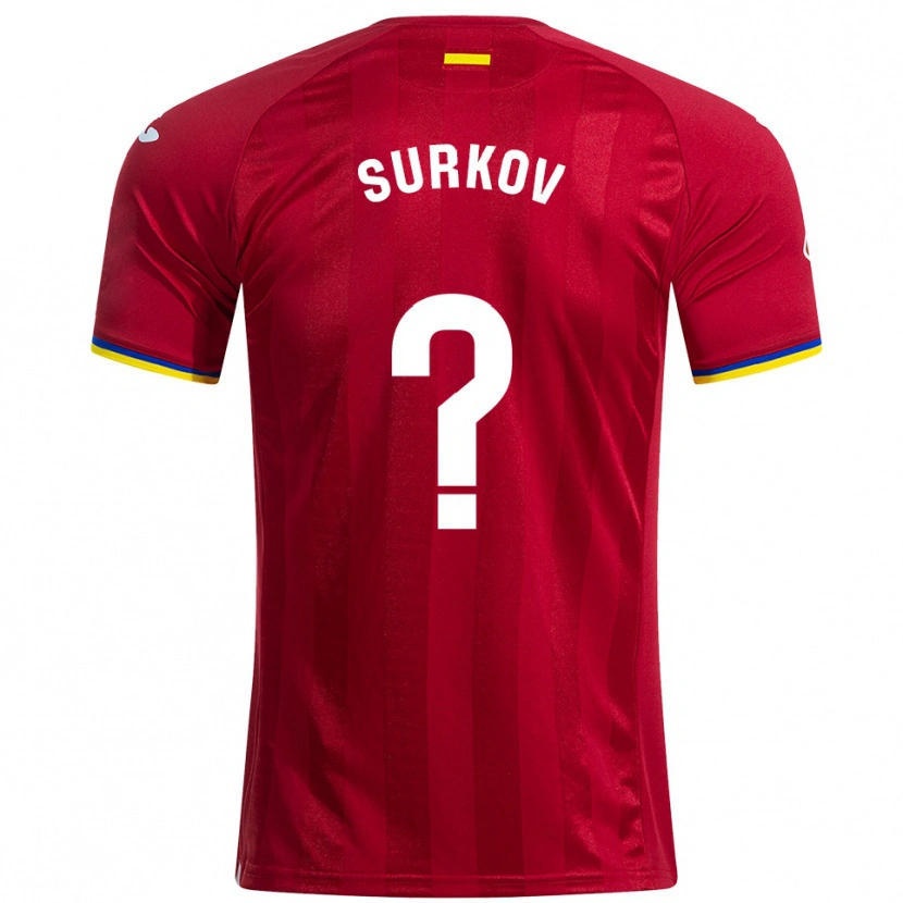 Danxen Kinder Iván Surkov #0 Rot Gelb Blau Auswärtstrikot Trikot 2025/26 T-Shirt Österreich