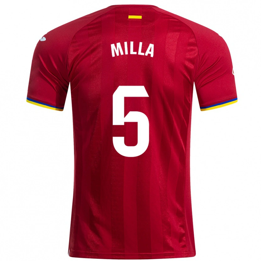 Danxen Kinder Luis Milla #5 Rot Gelb Blau Auswärtstrikot Trikot 2025/26 T-Shirt Österreich