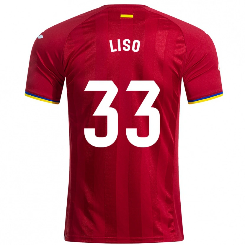 Danxen Kinder Adrián Liso #33 Rot Gelb Blau Auswärtstrikot Trikot 2025/26 T-Shirt Österreich