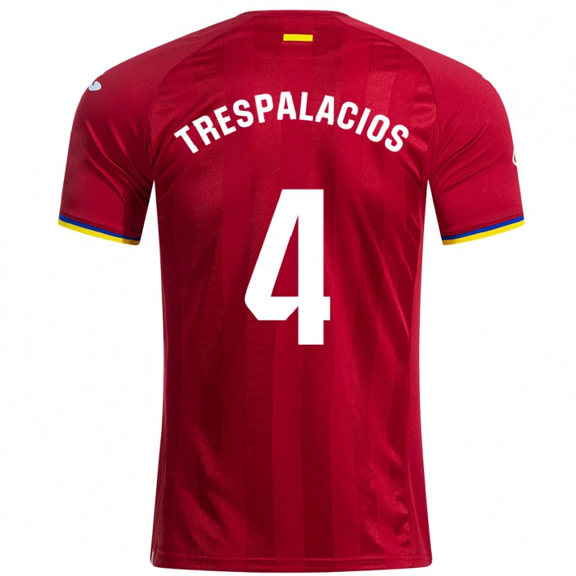 Danxen Kinder Adrián Trespalacios #4 Rot Gelb Blau Auswärtstrikot Trikot 2025/26 T-Shirt Österreich
