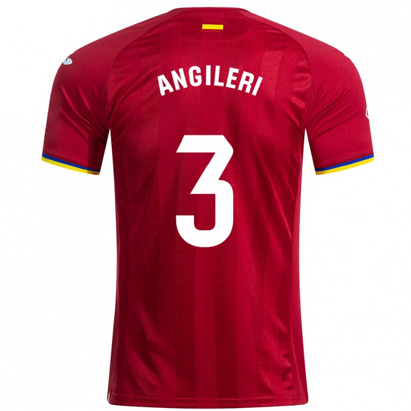 Danxen Kinder Fabrizio Angileri #3 Rot Gelb Blau Auswärtstrikot Trikot 2025/26 T-Shirt Österreich