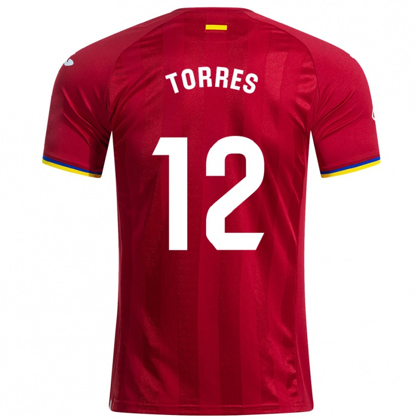 Danxen Kinder Rubén Torres #12 Rot Gelb Blau Auswärtstrikot Trikot 2025/26 T-Shirt Österreich