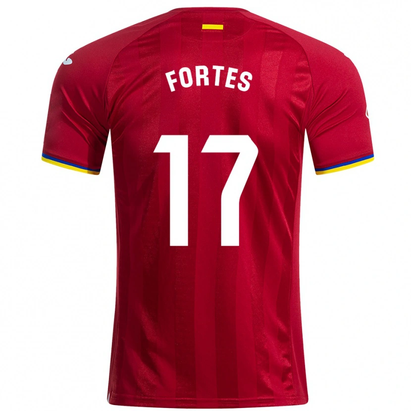 Danxen Kinder Joel Fortes #17 Rot Gelb Blau Auswärtstrikot Trikot 2025/26 T-Shirt Österreich