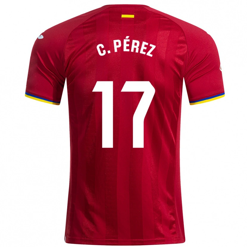 Danxen Kinder Carles Perez #17 Rot Gelb Blau Auswärtstrikot Trikot 2025/26 T-Shirt Österreich