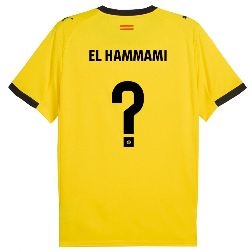 Danxen Kinder Ayoub El Hammami #0 Gelb Schwarz Auswärtstrikot Trikot 2025/26 T-Shirt Österreich