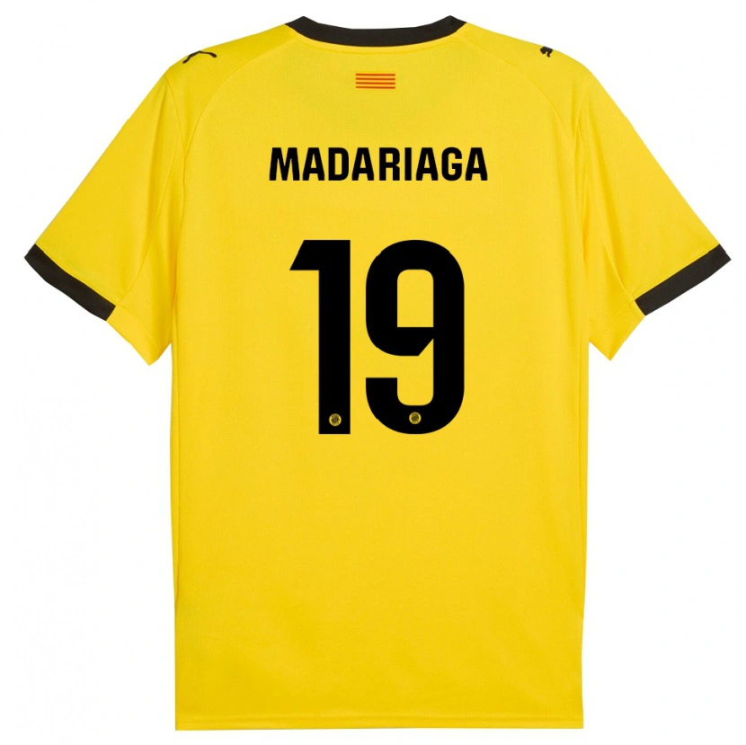 Danxen Kinder Génesis Madariaga #19 Gelb Schwarz Auswärtstrikot Trikot 2025/26 T-Shirt Österreich
