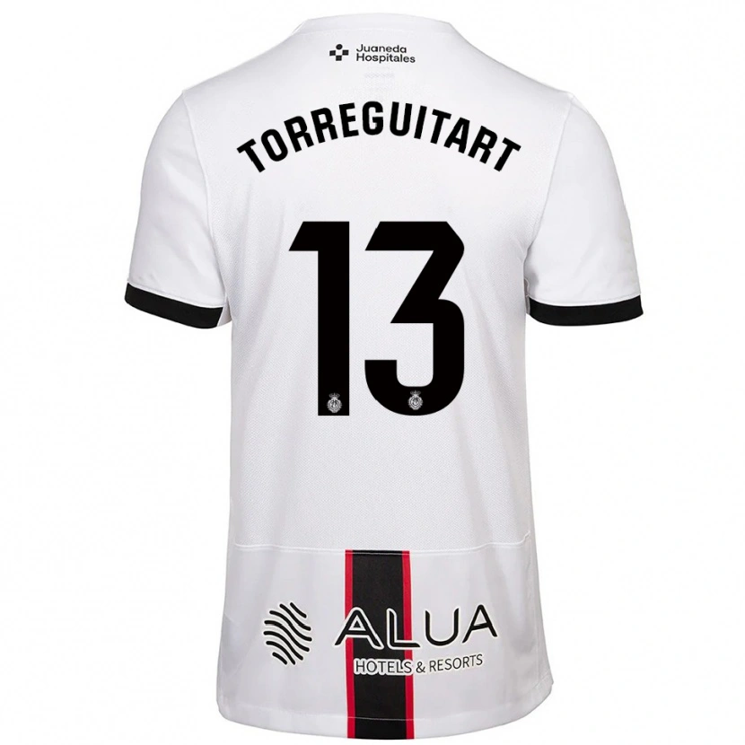 Danxen Kinder Nil Torreguitart #13 Weiß Schwarz Auswärtstrikot Trikot 2025/26 T-Shirt Österreich