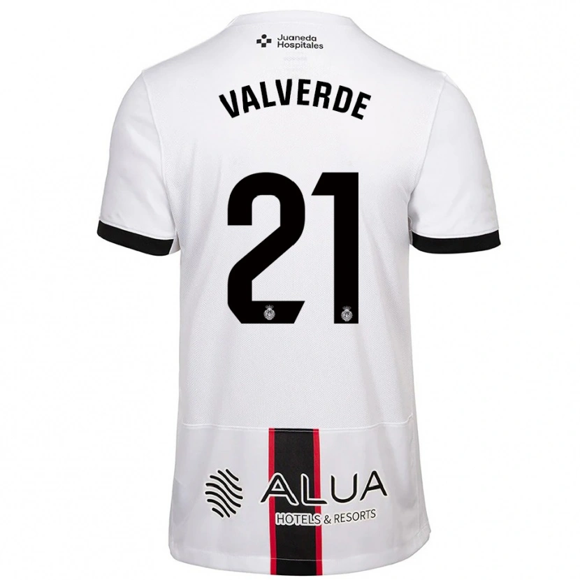 Danxen Kinder David Valverde #21 Weiß Schwarz Auswärtstrikot Trikot 2025/26 T-Shirt Österreich