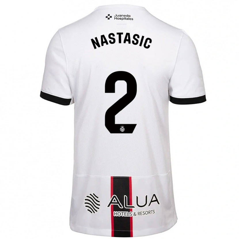 Danxen Kinder Matija Nastasic #2 Weiß Schwarz Auswärtstrikot Trikot 2025/26 T-Shirt Österreich