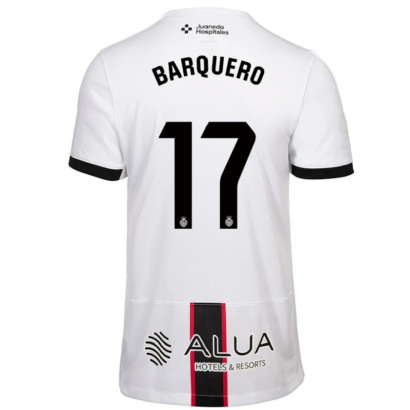 Danxen Kinder Adrián Barquero #17 Weiß Schwarz Auswärtstrikot Trikot 2025/26 T-Shirt Österreich