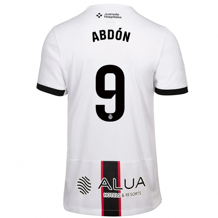Danxen Kinder Abdón Prats #9 Weiß Schwarz Auswärtstrikot Trikot 2025/26 T-Shirt Österreich
